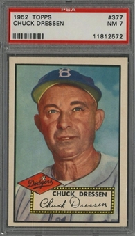 1952 Topps #377 Chuck Dressen - PSA NM 7